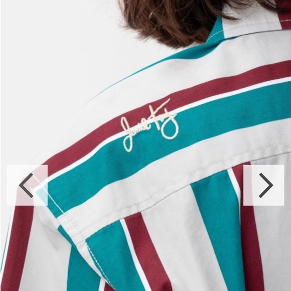 🔥Special Edition UNISEX Dickies SkateBoard Jamie Foy Havana Stripe Button Shirt - Picture 8 of 16